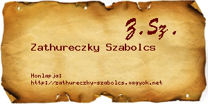 Zathureczky Szabolcs névjegykártya