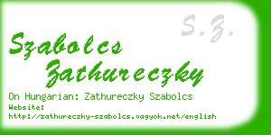 szabolcs zathureczky business card